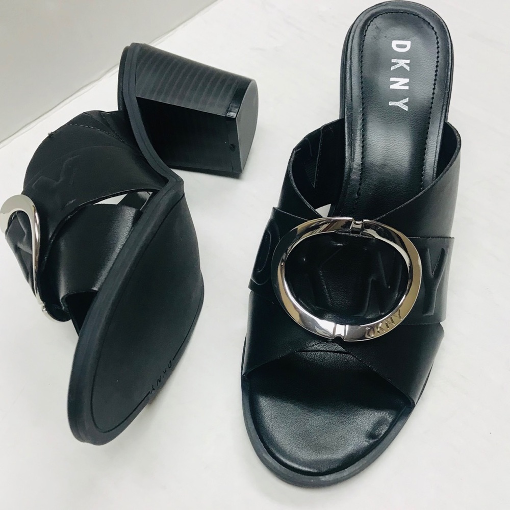 DKNY Black Mules Sandals
